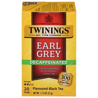 Twinings Black Tea Earl Grey Decaffeinated Tea Bags 6/20 BAG [UNFI #169995] [ebt]