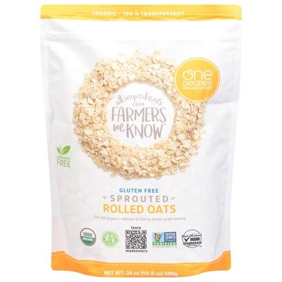 One Degree Organic Foods Rolled Oats Sprouted 4/24 OZ [UNFI #2090850] [ebt]