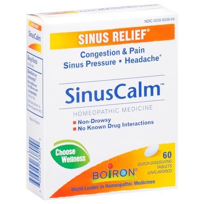 Boiron Sinus Relief Tablets Unflavored 1/60 TAB [UNFI-CARLISLE #2480101]