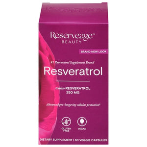 Reserveage Nutrition Resveratrol 250 Mg Veggie Capsules 30 Vcap [UNFI-CARLISLE #2298982]
