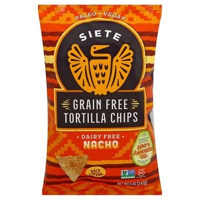 Siete Tortilla Chips Grain Free Nacho 12/5 OZ [UNFI #2007938] [ebt]
