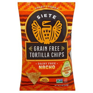 Siete Tortilla Chips Grain Free Nacho 12/5 OZ [UNFI #2007938] [ebt]