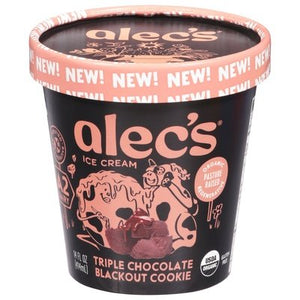 Alecs Ice Cream Ice Cream Triple Chocolate Blackout Cookie 8/14 OZ [UNFI #3051232] [ebt]