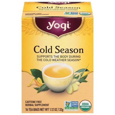 Yogi Herbal Supplement Caffeine Free Cold Season Tea Bags 6/16 Bag [UNFI #0355040] [ebt]
