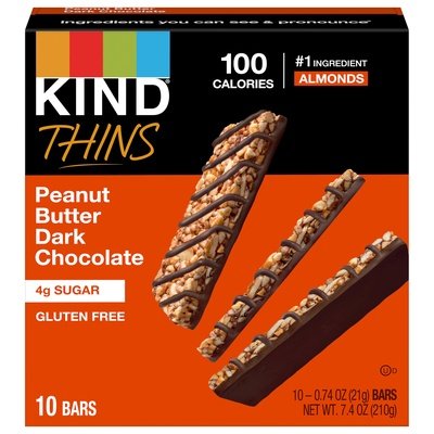Kind Bars Peanut Butter Dark Chocolate Thins 6/7.40 OZ [UNFI #2647675] [ebt]