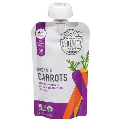 Serenity Kids Carrots Organic 6+ Months 6/3.5 OZ [UNFI-CARLISLE #2720985] [ebt]