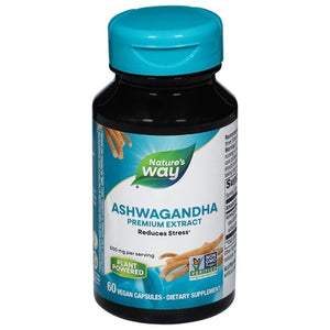 Natures Way Ashwagandha Premium Extract 500 mg Vegan Capsules 1/60 VCAP [UNFI-CARLISLE #0784132]