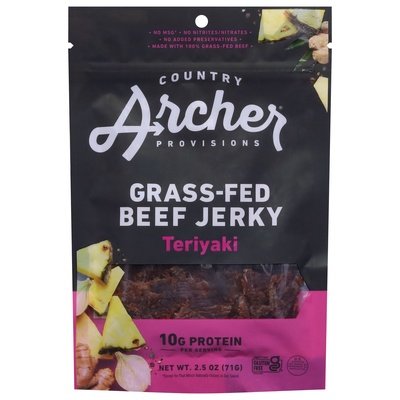 Country Archer Beef Jerky Teriyaki Grass-Fed 12/2.5 OZ [UNFI #2566214] [ebt]