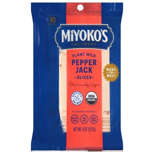 Miyokos Creamery Pepper Jack Plant Milk Slices 6/8 OZ [UNFI #03170420] [ebt]
