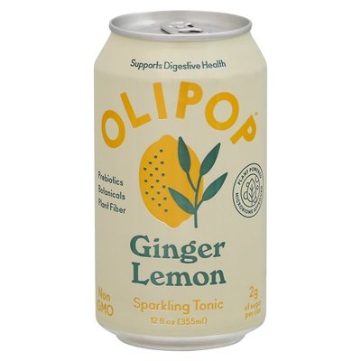 Olipop Sparkling Tonic Ginger Lemon 12/12 OZ [UNFI #2424943] [ebt]