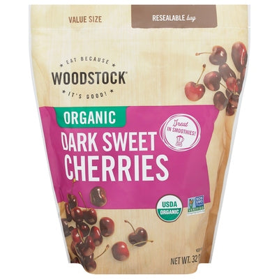 Woodstock Cherries Organic Dark Sweet Value Size 6/32 OZ [UNFI #2252393] [ebt]