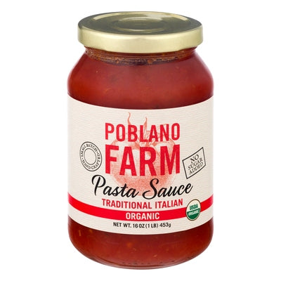 Poblano Farm Pasta Sauce Organic Traditional Italian 12/16 OZ [UNFI #0655266] [ebt]