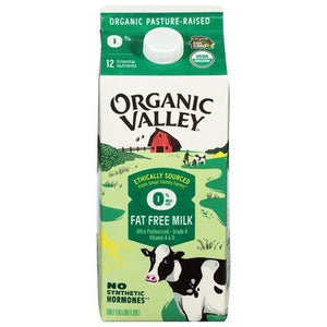 Organic Valley Milk Fat Free 0% Milk Fat 6/64 OZ [UNFI #644765] [ebt]