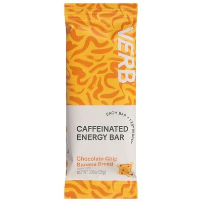 Verb Energy Energy Bar Caffeinated Chocolate Chip Banana Bread 16/.92 OZ [UNFI-CARLISLE #2883155] [ebt]