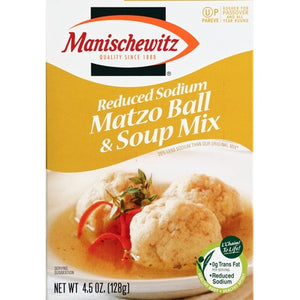 Manischewitz Matzo Ball & Soup Mix Reduced Sodium 12/4.5 OZ [UNFI #0864587] [ebt]