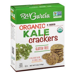 R W Garcia Crackers Gluten Free Organic Kale 3 Seed 6/5.5 OZ [UNFI #2641058] [ebt]