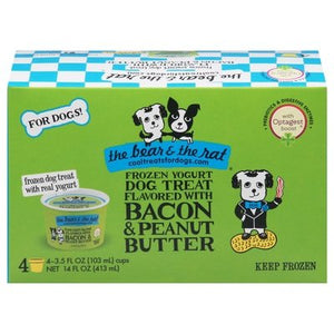 The Bear & The Rat Dog Treats Frozen Yogurt Bacon & Peanut Butter 8/14 OZ [UNFI #2392421] [ebt]