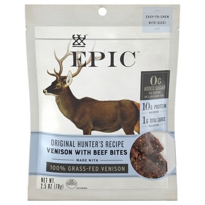 Epic Venison Original Hunters Recipe Bite Size 8/2.5 OZ [UNFI-CARLISLE #2171361] [ebt]