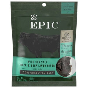 Epic Bites With Sea Salt Beef And Beef Liver 8/2.5 OZ [UNFI-CARLISLE #2171239] [ebt]