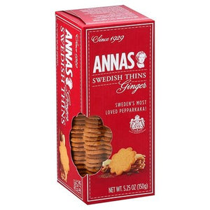 Annas Swedish Thins Ginger 12/5.25 OZ [UNFI #874024] [ebt]