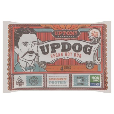 Uptons Naturals Hot Dog Links Vegan Updog 6/10 OZ [UNFI #2579654] [ebt]