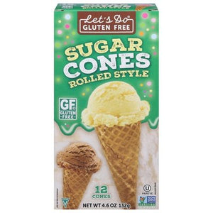 Lets Do Organic Sugar Cones Gluten Free Rolled Style 12/4.6 OZ [UNFI #1083781] [ebt]