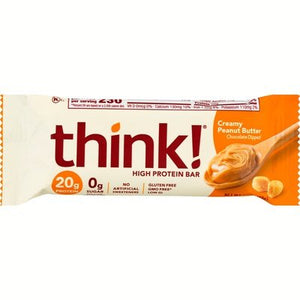 Think High Protein Bar Chocolate Dipped Creamy Peanut Butter 10/2.1 OZ [UNFI-CARLISLE #134155] [ebt]