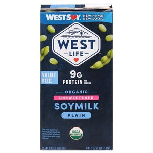 Westsoy Soymilk Organic Plain Unsweetened Value Size 8/64 OZ [UNFI #349720] [ebt]