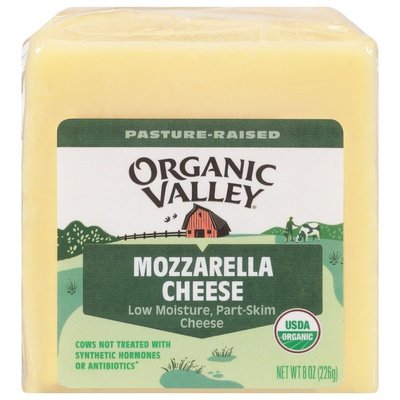 Organic Valley Cheese Mozzarella Part-Skim Low Moisture 12/8 OZ [UNFI #0122705] [ebt]