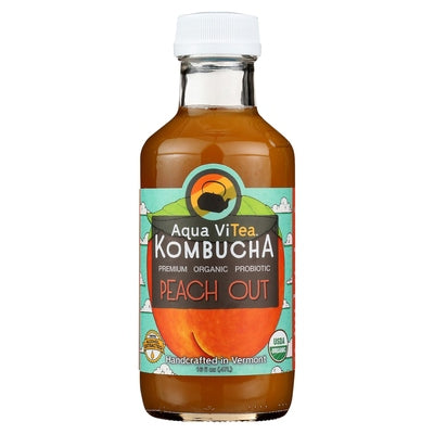 Aqua Vitea Kombucha Peach Out 12/16 OZ [UNFI #02325363] [ebt]