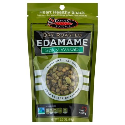 Seapoint Farms Edamame Dry Roasted Spicy Wasabi 12/3.5 OZ [UNFI-CARLISLE #787895] [ebt]