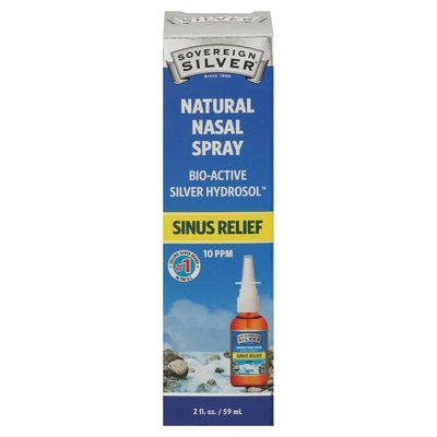 Sovereign Silver Sinus Relief Bio-Active Silver Hydrosol 10 Ppm Natural Nasal Spray 1/2 OZ [UNFI-CARLISLE #2155539]