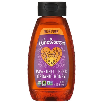 Wholesome Honey Organic Raw + Unfiltered 6/16 OZ [UNFI #1848571] [ebt]