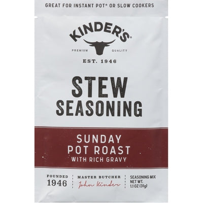 Kinders Stew Seasoning Mix Sunday Pot Roast with Rich Gravy 15/1.1 OZ [UNFI #03100807] [ebt]