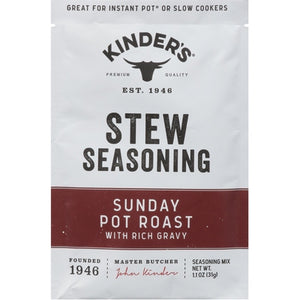 Kinders Stew Seasoning Mix Sunday Pot Roast with Rich Gravy 15/1.1 OZ [UNFI #03100807] [ebt]