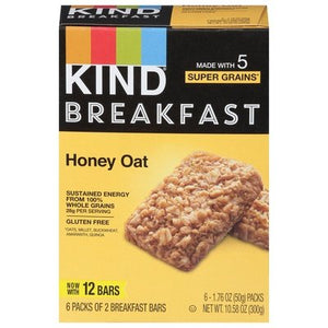 Kind Breakfast Bars Honey Oat 5/6/1.76 OZ [UNFI #2902997] [ebt]