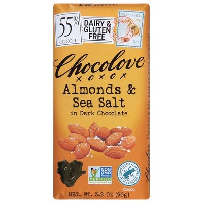 Chocolove Almonds & Sea Salt In Dark Chocolate 12/3.2 OZ [UNFI-CARLISLE #193284] [ebt]