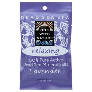 One With Nature Mineral Salts Dead Sea 100% Pure Active Lavender 6/2.5 OZ [UNFI-CARLISLE #1841709]