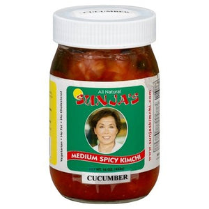 Sunjas Kimchi Medium Spicy Cucumber 12/16 OZ [UNFI #426528] [ebt]
