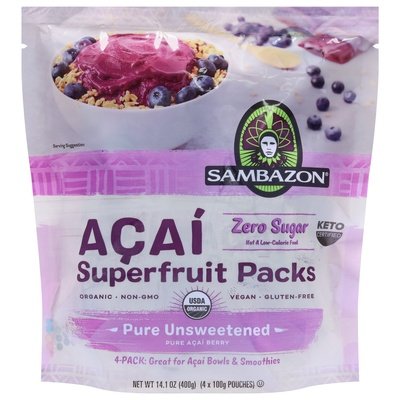 Sambazon Acai Superfruit Packs Pure Unsweetened Pure Acai Berry 10/4/100GRM [UNFI #2727279] [ebt]