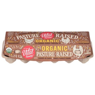 Vital Farms Eggs Organic Pasture Raised Large 15/12 PK [UNFI #2135978] [ebt]