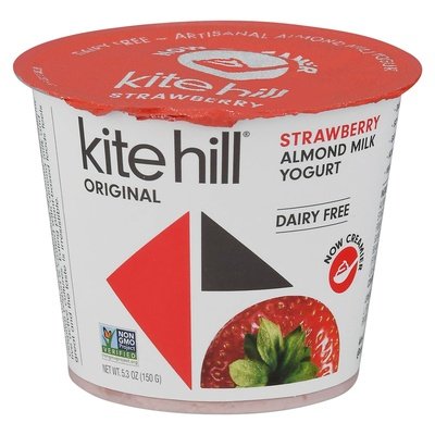 Kite Hill Almond Milk Yogurt Dairy Free Strawberry 8/5.3 OZ [UNFI #2592897] [ebt]