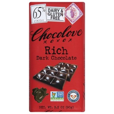 Chocolove Dark Chocolate Rich 65% Cocoa 12/3.2 OZ [UNFI-CARLISLE #526343] [ebt]