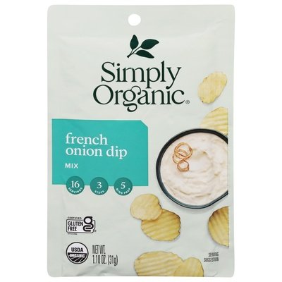 Simply Organic Mix French Onion Dip 12/1.1 OZ [UNFI #915769] [ebt]