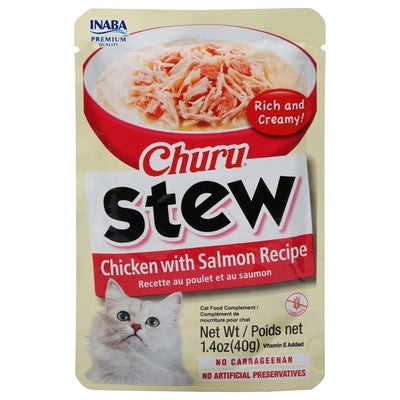 Inaba Cat Food Complement Chicken With Salmon Recipe Stew 12/1.4 OZ [UNFI-CARLISLE #2958023]