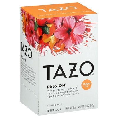 Tazo Herbal Tea Passion Caffeine-Free Bags 6/20 Bag [UNFI #0140814] [ebt]