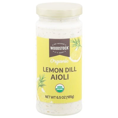 Woodstock Aioli Organic Lemon Dill 6/6.5 OZ [UNFI #2844793] [ebt]