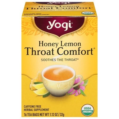 Yogi Herbal Tea Honey Lemon Throat Comfort Tea Bags 6/16 Bag [UNFI #0712554] [ebt]