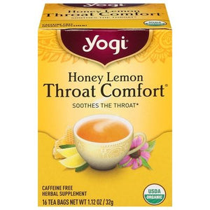 Yogi Herbal Tea Honey Lemon Throat Comfort Tea Bags 6/16 Bag [UNFI #0712554] [ebt]