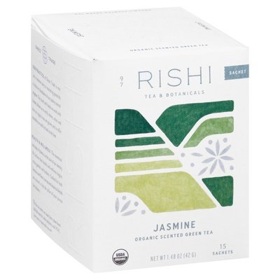 Rishi Tea Green Tea Organic Jasmine Scented Sachets 6/15 BAG [UNFI #1588128] [ebt]